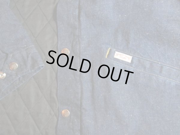 画像4: SUGAR CANE Light/11oz NEP DENIM COACH JKT WITH PADDING  NAVY