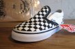 画像1: VANS KIDS/CLASSIC SLIP-ON BLACK＆WHITE CHECKERBOARD WHITE