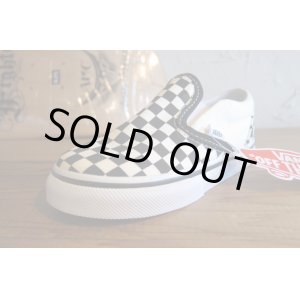 画像: VANS KIDS/CLASSIC SLIP-ON BLACK＆WHITE CHECKERBOARD WHITE