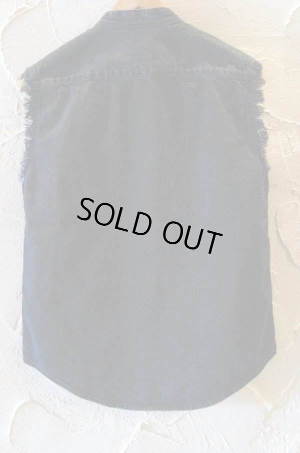 画像2: SUNNY C SIDER/STAND VEST SHIRTS WASH BLACK