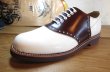 画像1: GLAD HAND(グラッドハンド)/SADDLE SHOES  WHITExBROWN