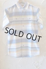 画像: VINTAGE EL/NATIVE BORDER SHIRTS　S/S  BLUE