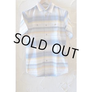 画像: VINTAGE EL/NATIVE BORDER SHIRTS　S/S  BLUE