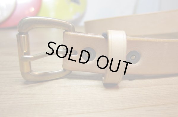 画像3: ROTTWEILER/BASIC LEATHER BELT  NATURAL