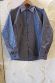 画像1: RED KAP/REMAKE STRIPE WORK SHIRTS  NAVYxKHAKI