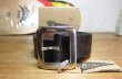 画像1: （再入荷）BELAFONTE/RT LEATHER BELT BLACK