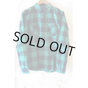 画像: (再入荷)VINTAGE EL/BLOCK CHECK WORK SHIRTS  GREEN×BLACK