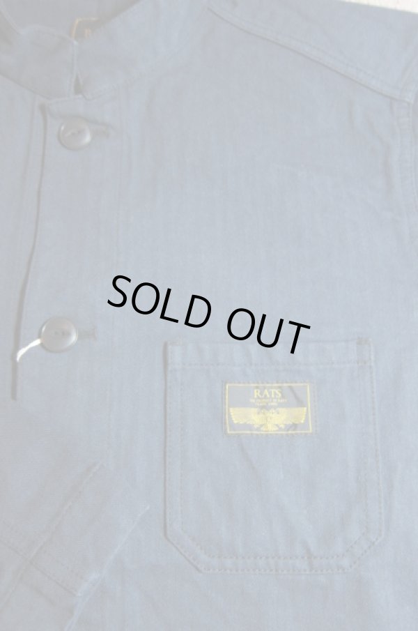 画像4: RATS/STAND COLLAR HERRINGBONE SH  BLACK