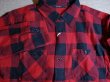 画像3:  (再入荷)VINTAGE EL/BLOCK CHECK WORK SHIRTS  RED×BLACK