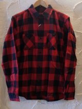 画像: (再入荷)VINTAGE EL/BLOCK CHECK WORK SHIRTS  RED×BLACK