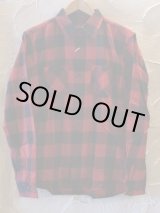 画像:  (再入荷)VINTAGE EL/BLOCK CHECK WORK SHIRTS  RED×BLACK