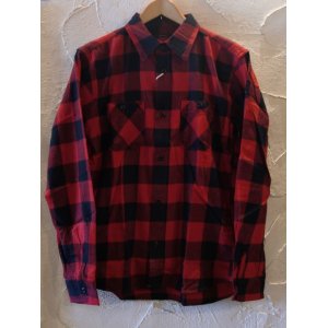 画像:  (再入荷)VINTAGE EL/BLOCK CHECK WORK SHIRTS  RED×BLACK