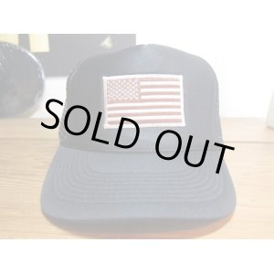 画像: BELIVE/US FLAG MESH CAP  BLACKxMONOCHRO