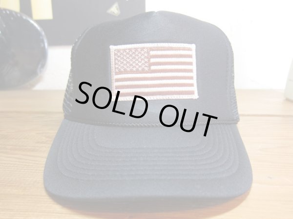 画像1: BELIVE/US FLAG MESH CAP  BLACKxMONOCHRO