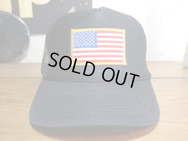 画像1: BELIVE/US FLAG MESH CAP  BLACK