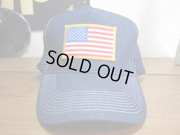 画像1: BELIVE/US FLAG MESH CAP  DENIM