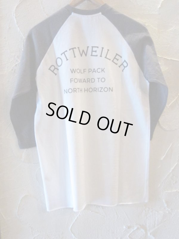 画像2: ROTTWEILER/USED RAGLAN 3/4 T  WHITExGREY