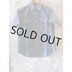 画像: SUGAR CANE/BLUE CHAMBRAY S/S WORK SHIRTS  NAVY