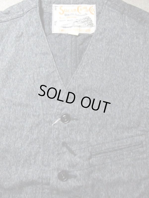 画像3: SUGAR CANE/9oz COTTON COVERT WORK VEST  BLACK