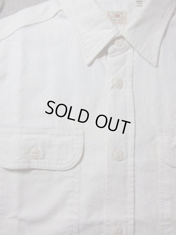 画像4: SUGAR CANE/WHITE CHAMBRAY S/S WORK SHIRTS WHITE(OFF)