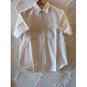 画像: SUGAR CANE/WHITE CHAMBRAY S/S WORK SHIRTS WHITE(OFF)