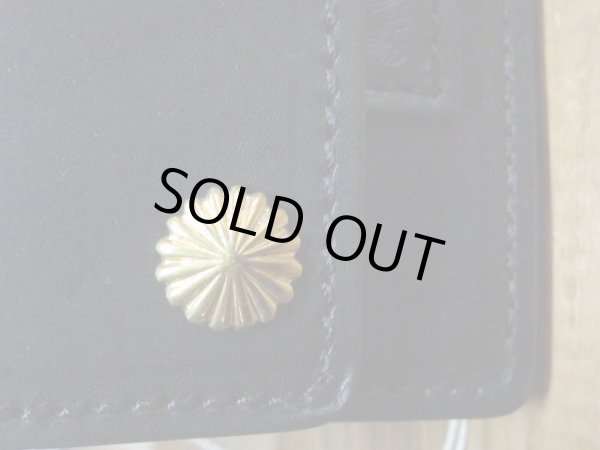 画像4: RATS/LEATHER WALLET DOUBLE CONCHO  BLACK 