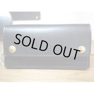 画像: RATS/LEATHER WALLET DOUBLE CONCHO  BLACK 