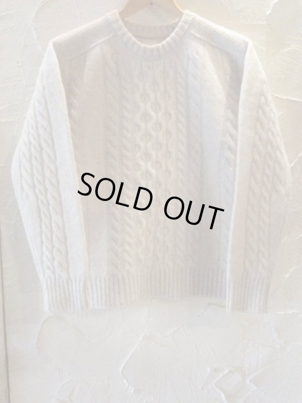 画像1: RATS/FISHERMANS KNIT  ECRU