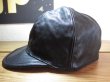 画像2: BELAFOTE/RT LEATHER CHOPPER CAP  BLACK