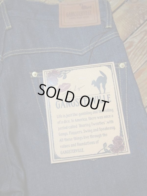 画像7: GANGSTERVILLE/THUG DENIM IRON CROSS SLIM  INDxRIGID BLACK  