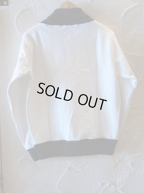 画像2: RATS/ZIP UP SWEAT WHITExBLACK