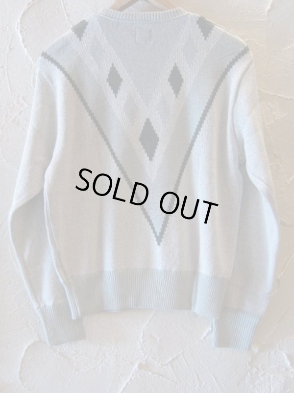 画像2: BELAFONTE/RT ARGYLE V PATTERN PLAY SHIRT  GREEN