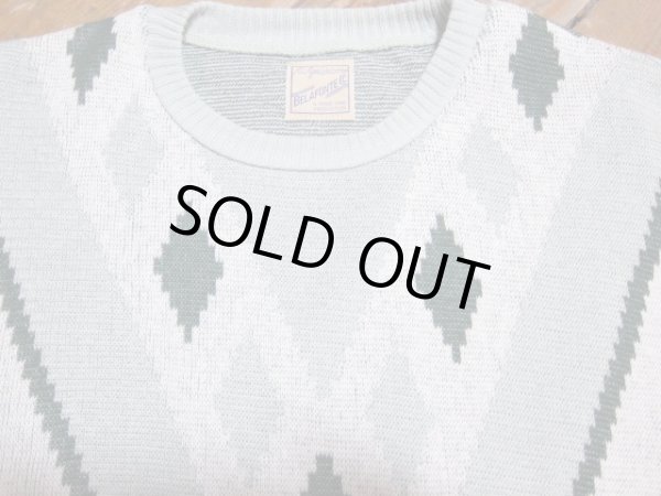 画像4: BELAFONTE/RT ARGYLE V PATTERN PLAY SHIRT  GREEN