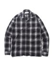 画像1: ROTTWEILER/CHECK OPEN COLLAR LS SHIRT  BLACK