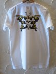 画像1: RATS/SKULL BUTTERFLY T  WHITE