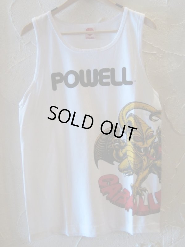 画像1: (DEAD STOCK)POWELL/TANK TOP CABALLERO  WHITE