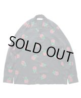 画像: ROTTWEILER/ROSE OPEN COLLAR LS SHIRT BLACK