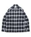 画像1: ROTTWEILER/CHECK OPEN COLLAR LS SHIRT BLACK