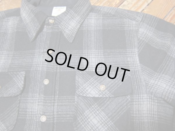 画像4:  HOUSTON/WOOL CHECK VIYELLA SHIRT  BLACK