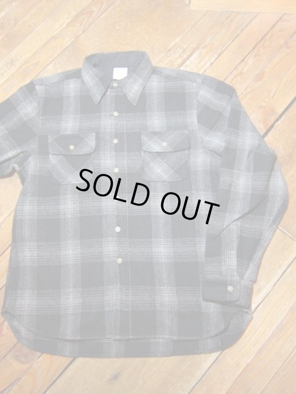 画像3:  HOUSTON/WOOL CHECK VIYELLA SHIRT  BLACK