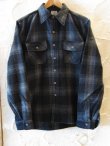 画像1:  HOUSTON/WOOL CHECK VIYELLA SHIRT  BLACK