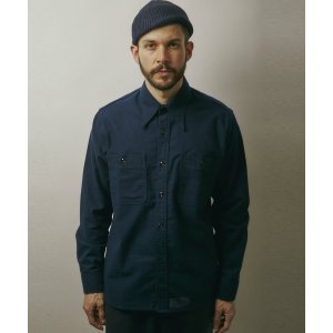 画像: (SALE 35%OFF) BELAFOTE/RT  TRIPLE STITCH FLANNEL  NAVY