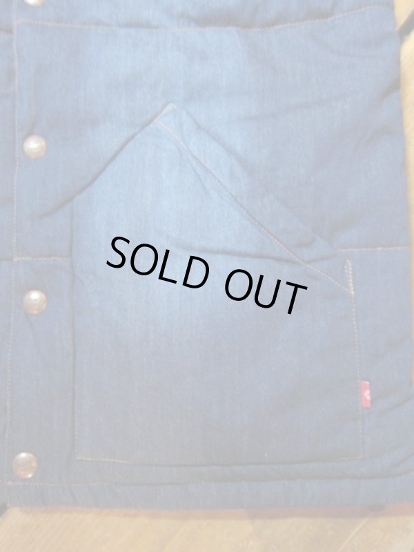 画像6: GRN/R/V PADDING VEST  INDIGOxBLACK