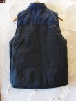 画像2: GRN/R/V PADDING VEST  INDIGOxBLACK