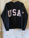 画像1: JERZEES/U.S.A CREW NECK SWEAT  BLACK