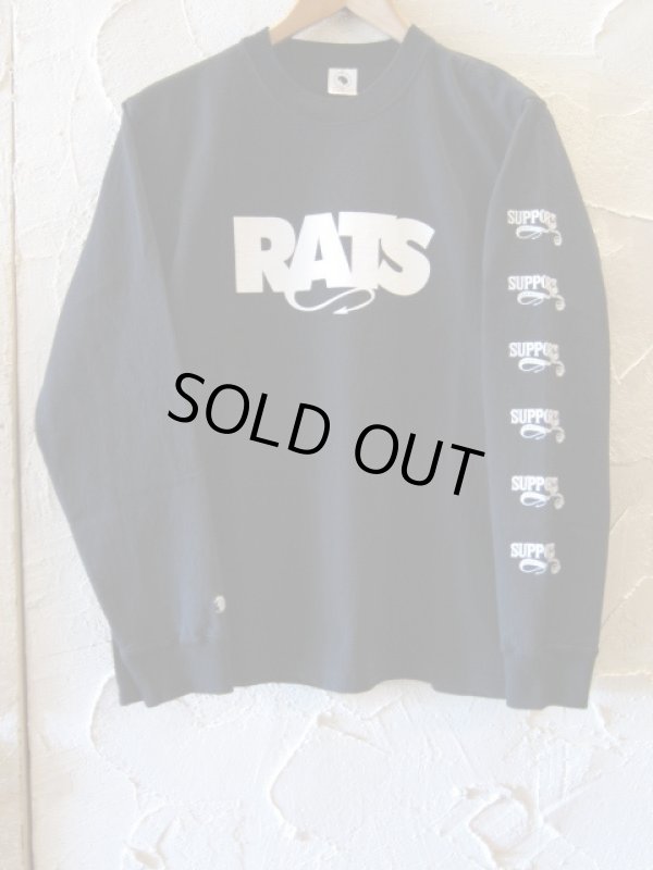 画像1: RATS/BOX LOGO L/S  BLACK