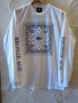 画像1: BRONZE AGE/PRINT LONG T BANDANA  WHITE