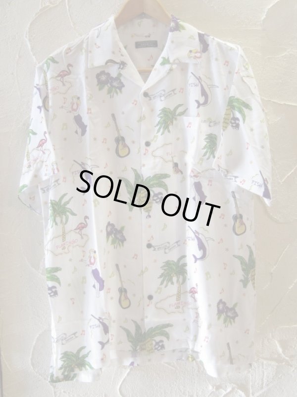 画像1: (再アップ) VINTAGE EL/HULA ALOHA SHIRTS  WHITE