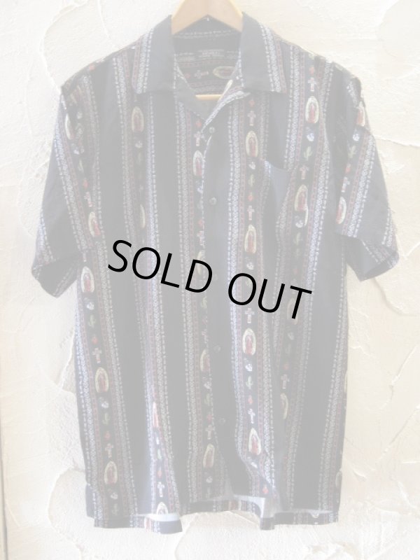 画像1: (再入荷） VINTAGE EL/MEXICAN ALOHA SHIRTS  BLACK