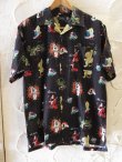 画像1: (再入荷） VINTAGE EL/JAPAN ALOHA SHIRTS  BLACK